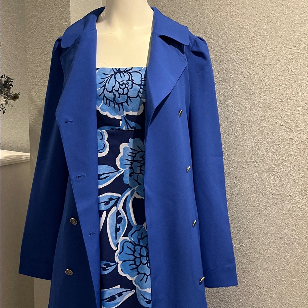 Blue Women's Trench Coat - Bold Royal Blue